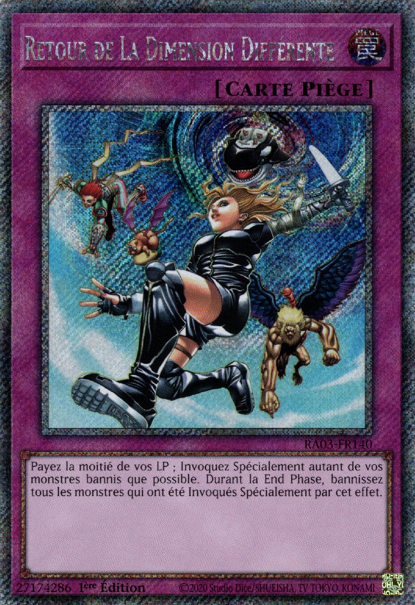 RA03-FR140 Retour de La Dimension Différente Platinum Secret Rare