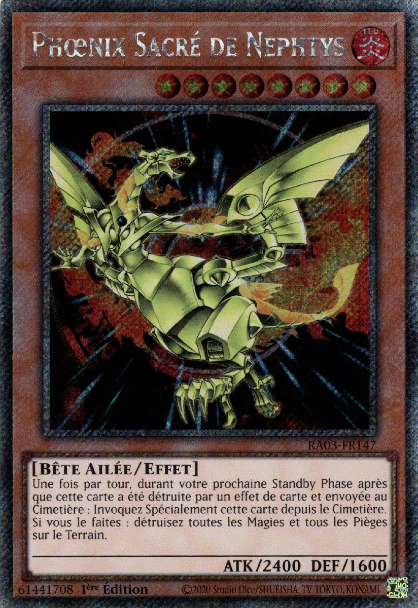 RA03-FR147 Phœnix Sacré de Nephtys Platinum Secret Rare