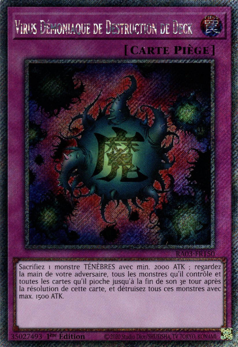 RA03-FR150 Virus Démoniaque de Destruction de Deck Platinum Secret Rare