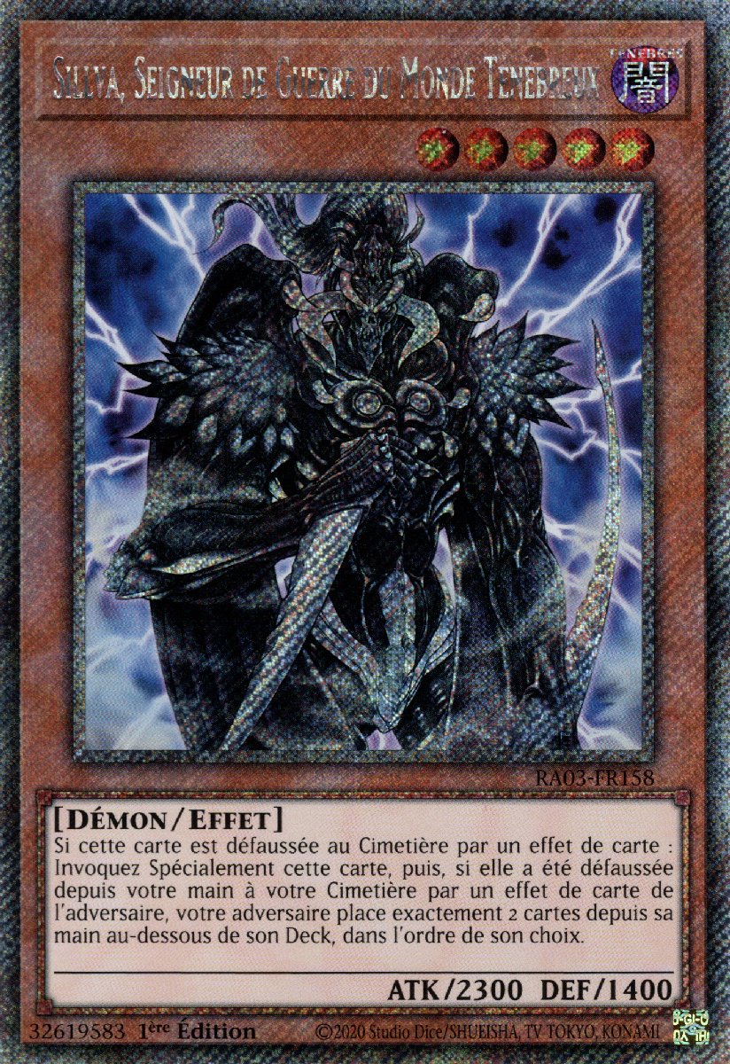 RA03-FR158 Sillva, Seigneur de Guerre du Monde Ténébreux Platinum Secret Rare