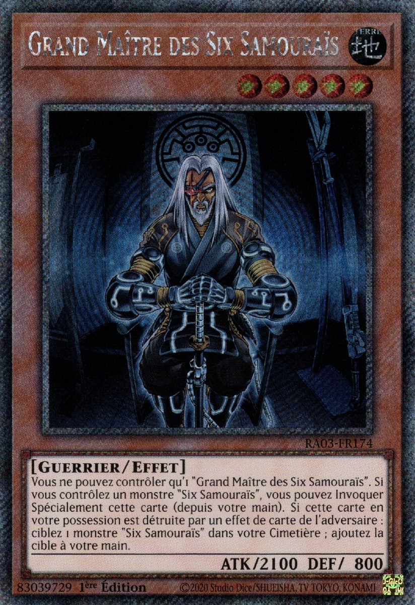 RA03-FR174 Grand Maître des Six Samouraïs Platinum Secret Rare