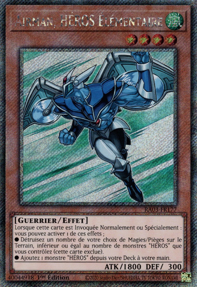 RA03-FR177 Airman, HÉROS Élémentaire Platinum Secret Rare