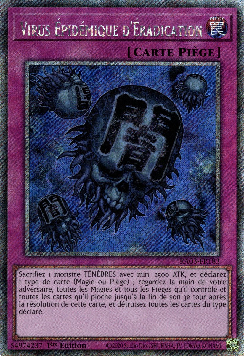 RA03-FR183 Virus Épidémique d'Éradication Platinum Secret Rare