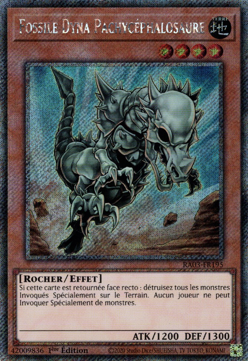 RA03-FR195 Fossile Dyna Pachycéphalosaure Platinum Secret Rare