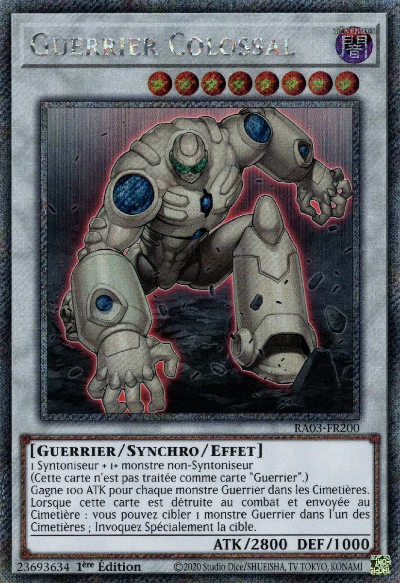 RA03-FR200 Guerrier Colossal Platinum Secret Rare