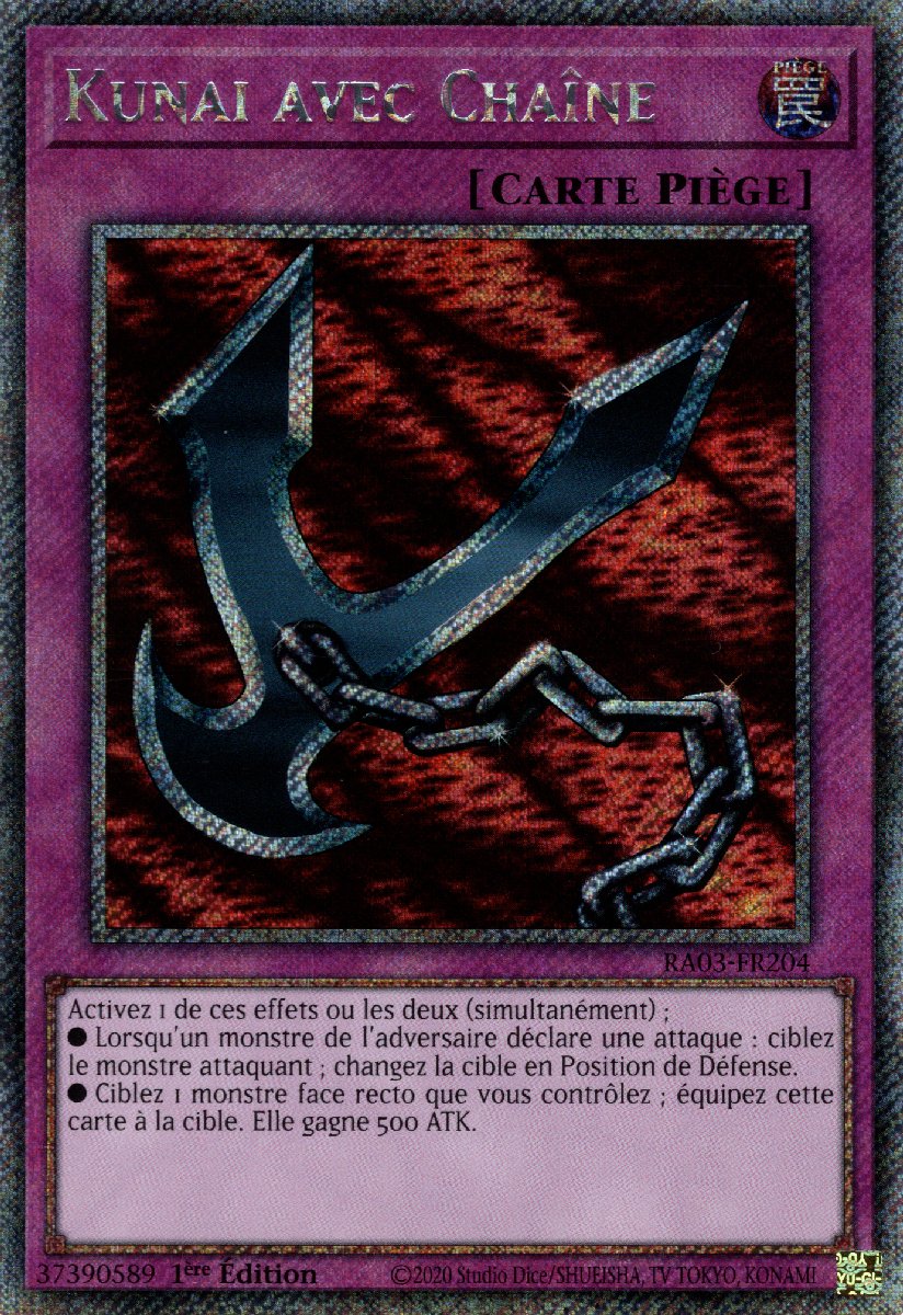 RA03-FR204 Kunai avec Chaîne Platinum Secret Rare