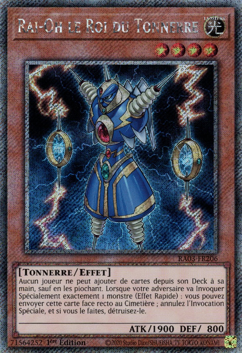 RA03-FR206 Rai-Oh le Roi du Tonnerre Platinum Secret Rare