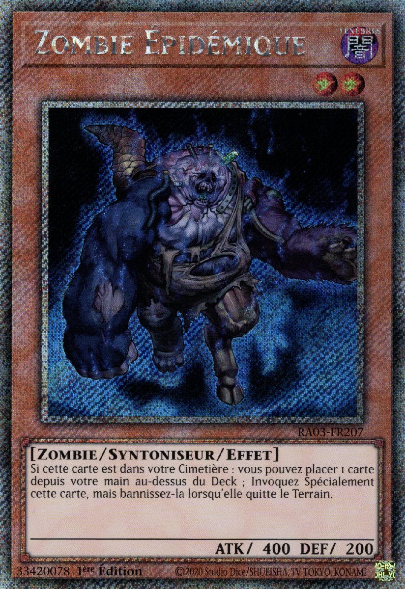 RA03-FR207 Zombie Épidémique Platinum Secret Rare