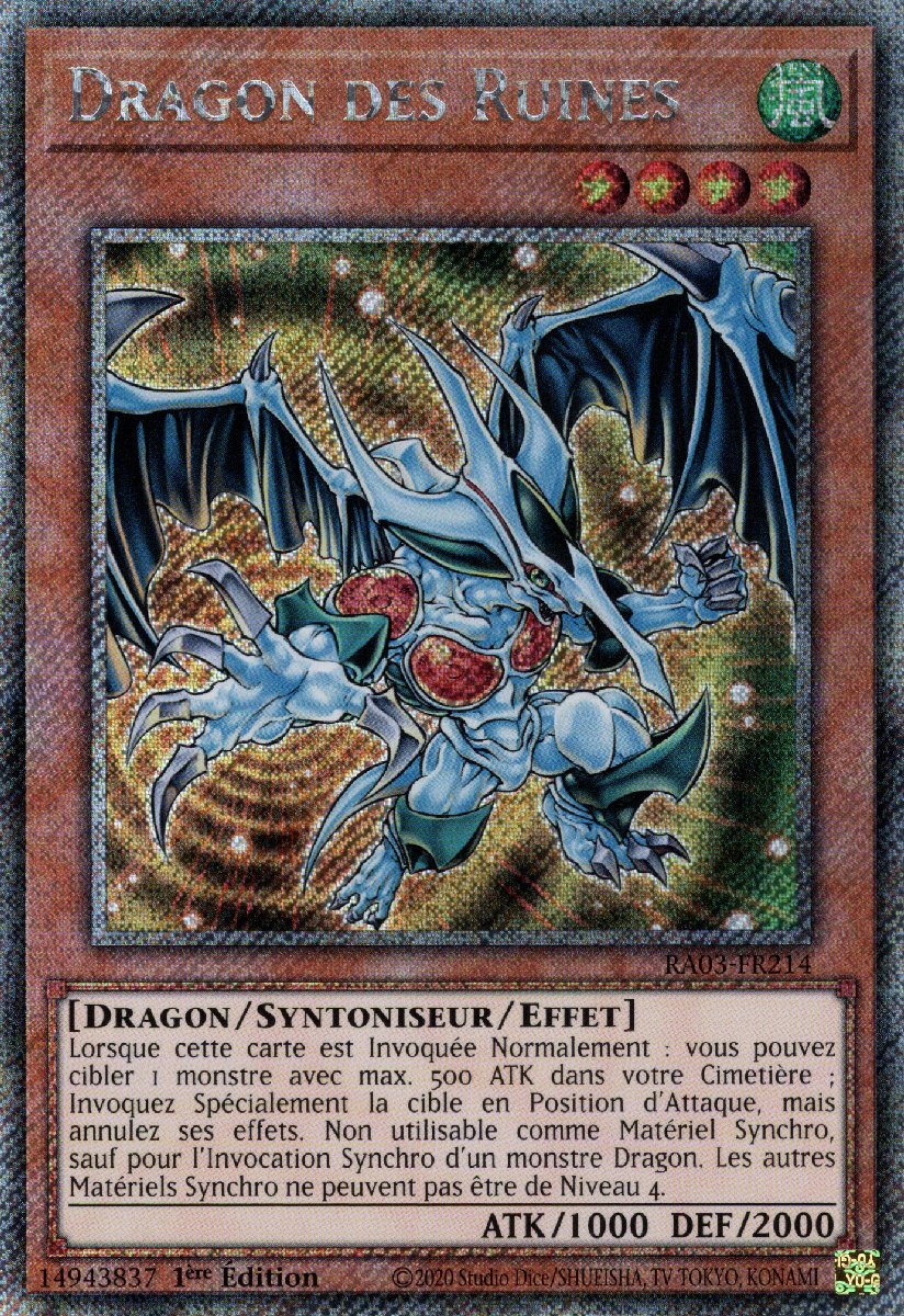 RA03-FR214 Dragon des Ruines Platinum Secret Rare