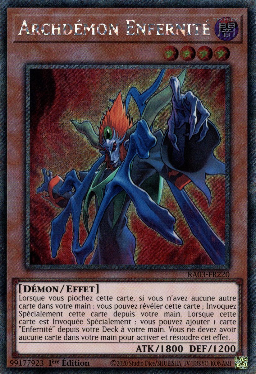 RA03-FR220 Archdémon Enfernité Platinum Secret Rare