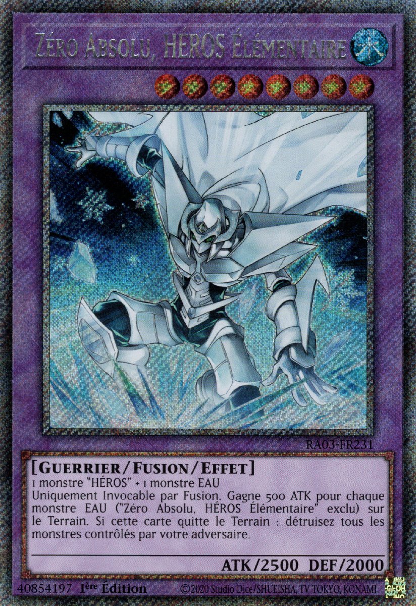 RA03-FR231 Zéro Absolu, HÉROS Élémentaire Platinum Secret Rare