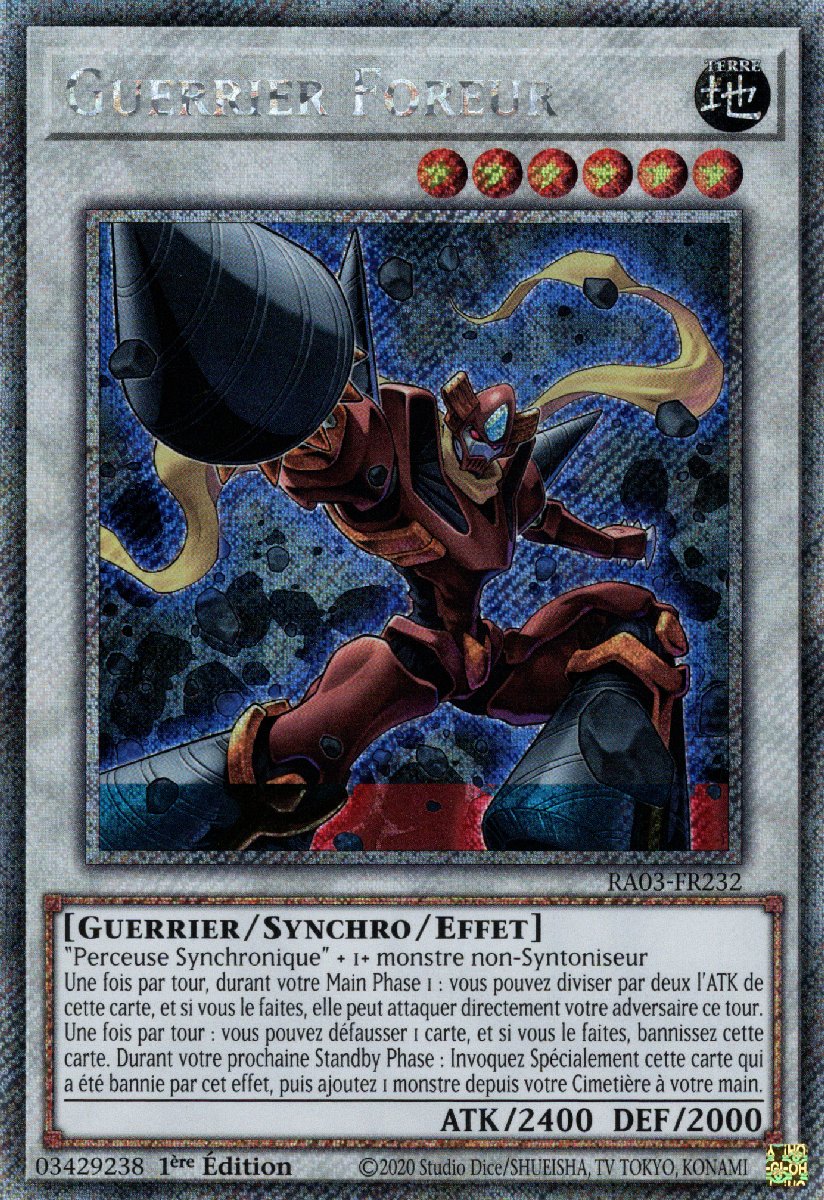 RA03-FR232 Guerrier Foreur Platinum Secret Rare