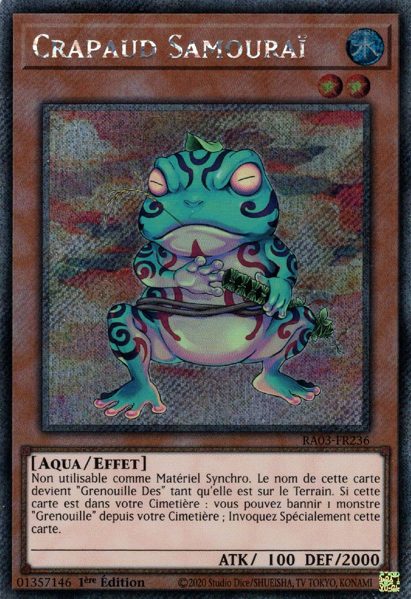 RA03-FR236 Crapaud Samouraï Platinum Secret Rare