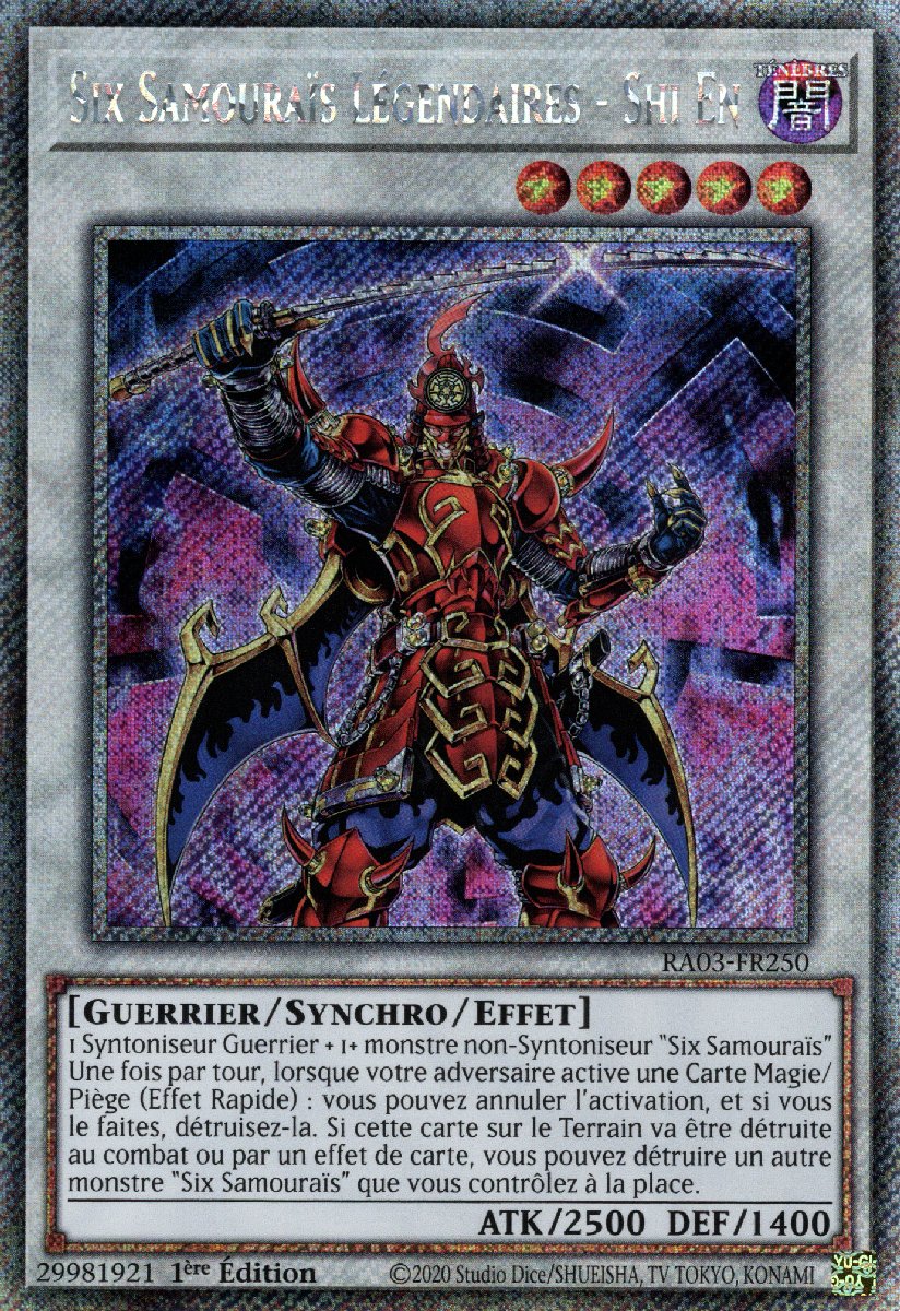 RA03-FR250 Six Samouraïs Légendaires - Shi En Platinum Secret Rare