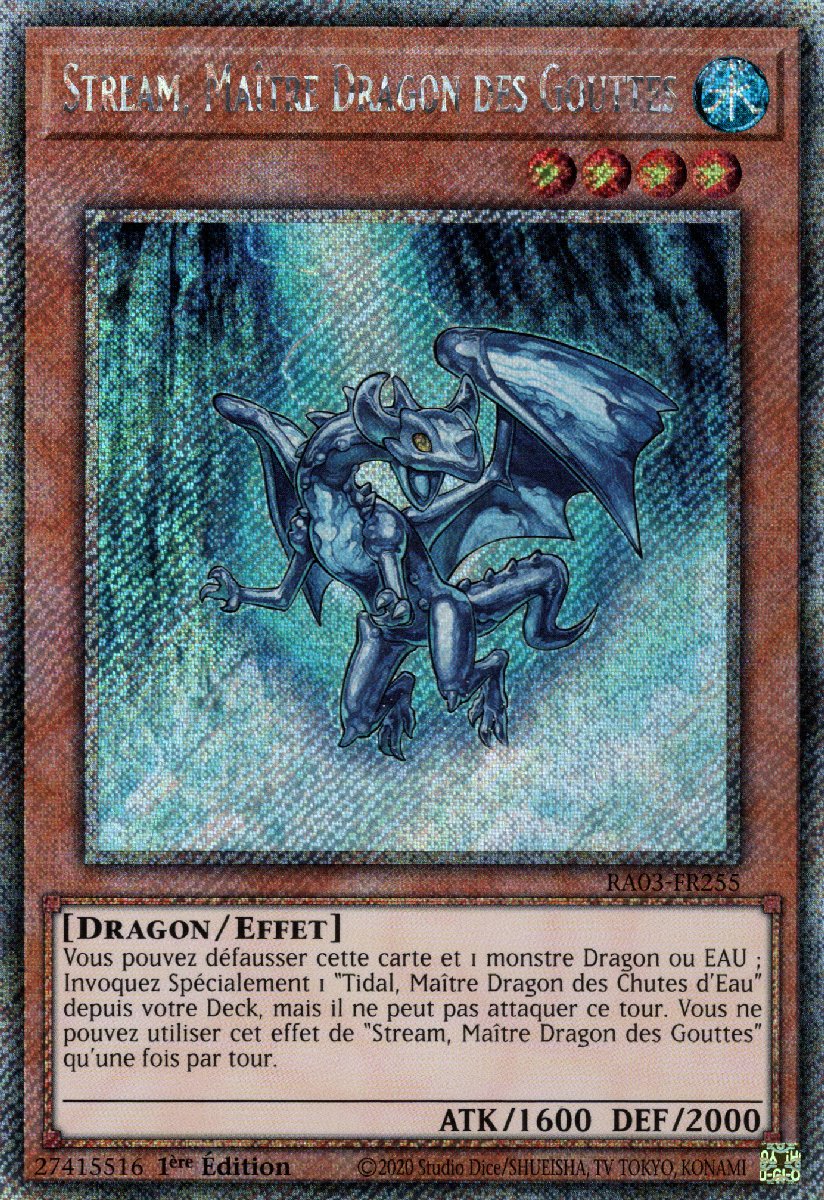 RA03-FR255 Stream, Maître Dragon des Gouttes Platinum Secret Rare