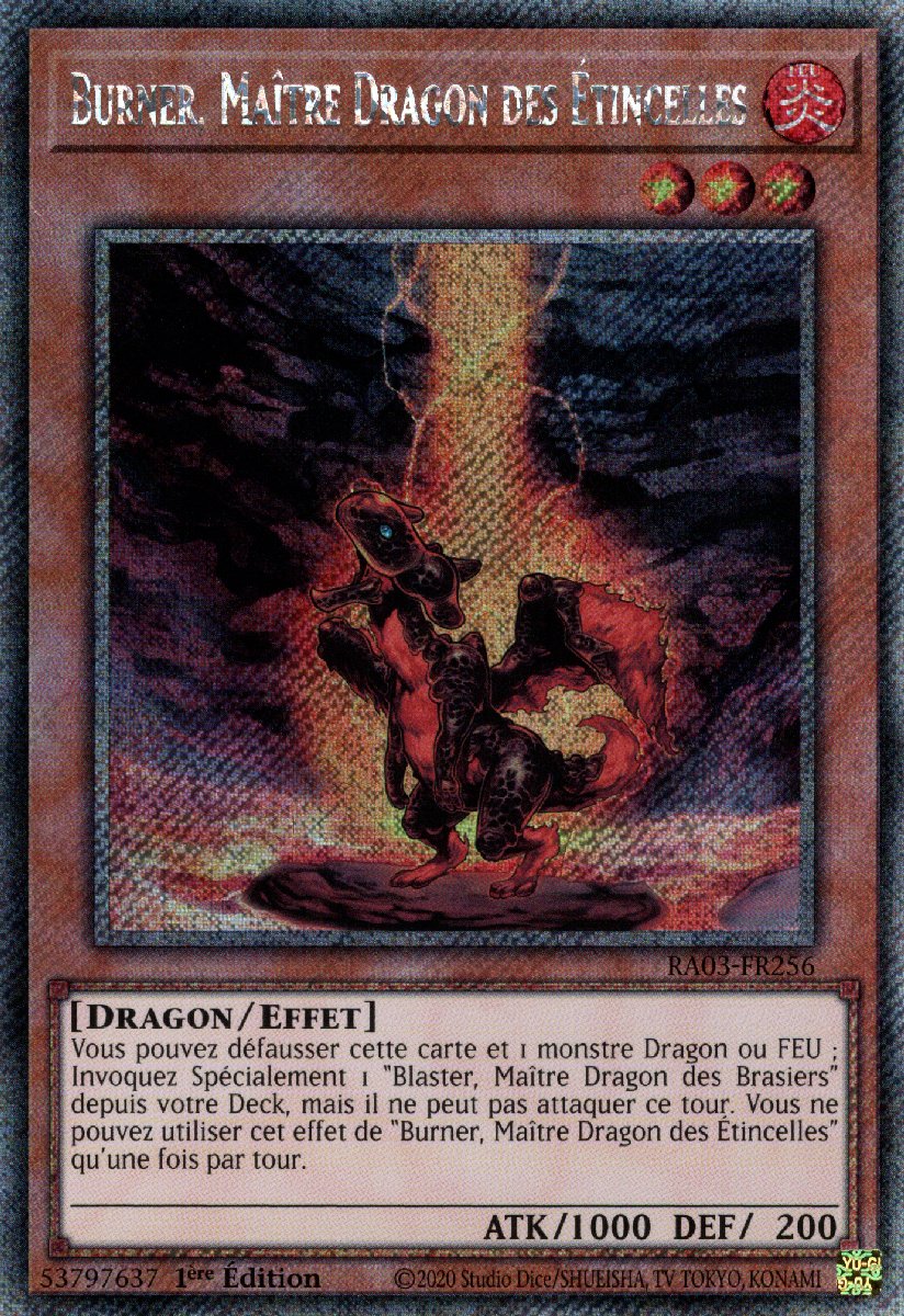 RA03-FR256 Burner, Maître Dragon des Étincelles Platinum Secret Rare