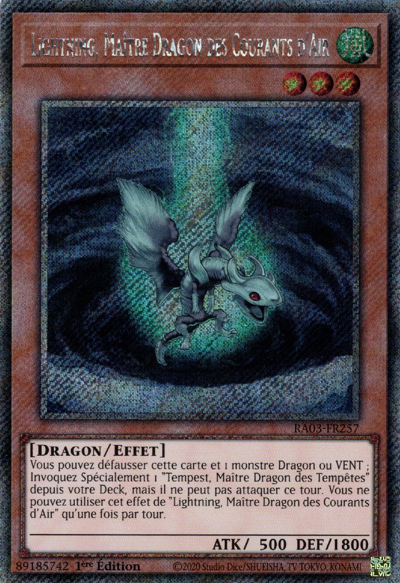 RA03-FR257 Lightning, Maître Dragon des Courants d'Air Platinum Secret Rare