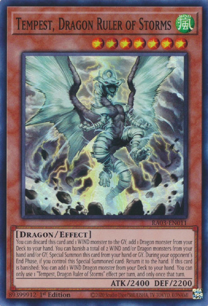 RA03-EN011 Tempest, Dragon Ruler of Storms Super Rare