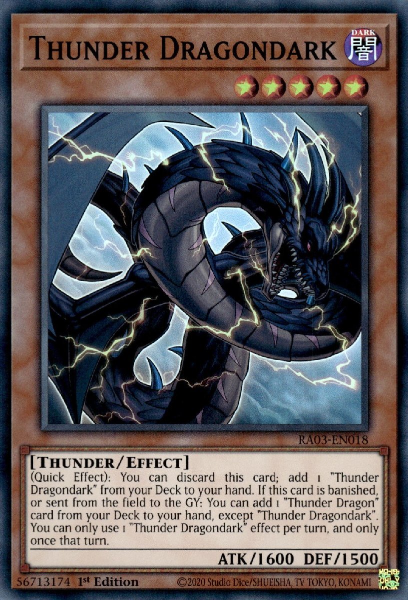 RA03-EN018 Thunder Dragondark Super Rare