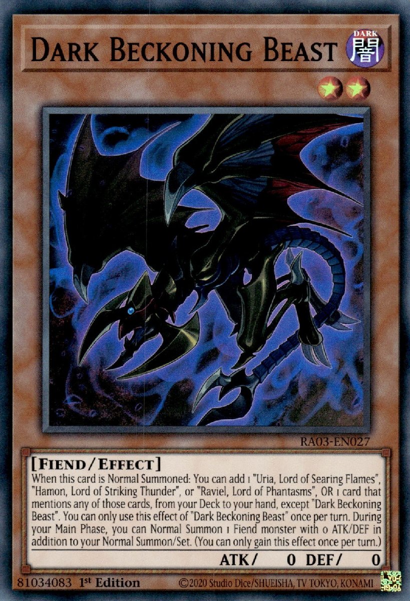 RA03-EN027 Dark Beckoning Beast Super Rare