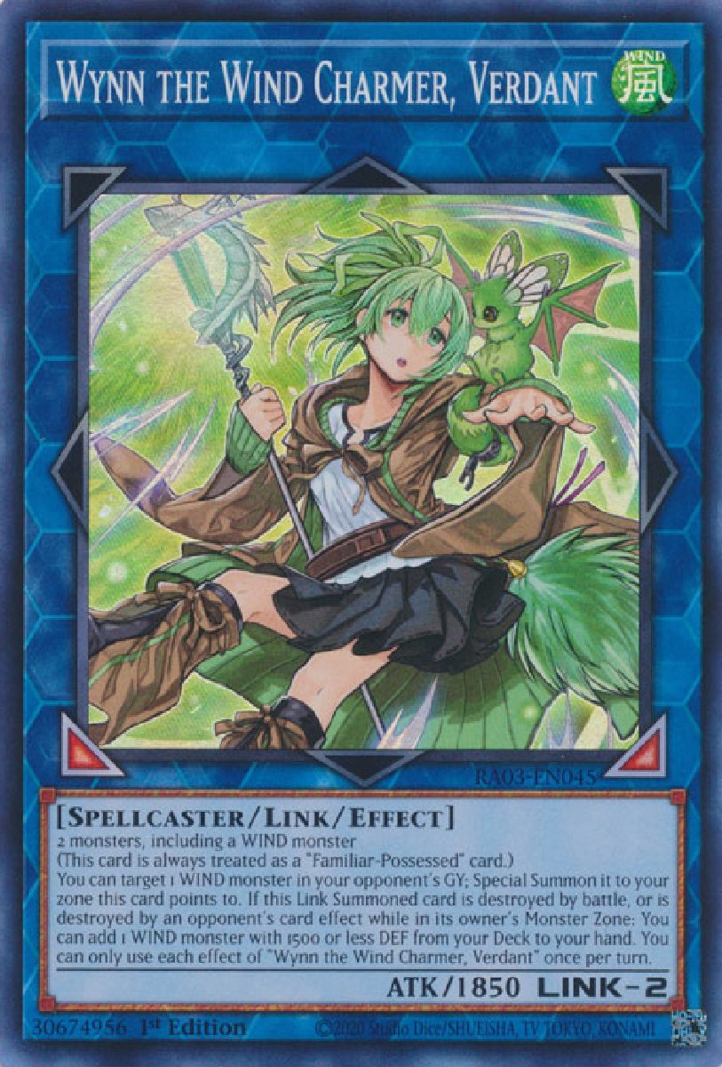 RA03-EN045 Wynn the Wind Charmer, Verdant Super Rare