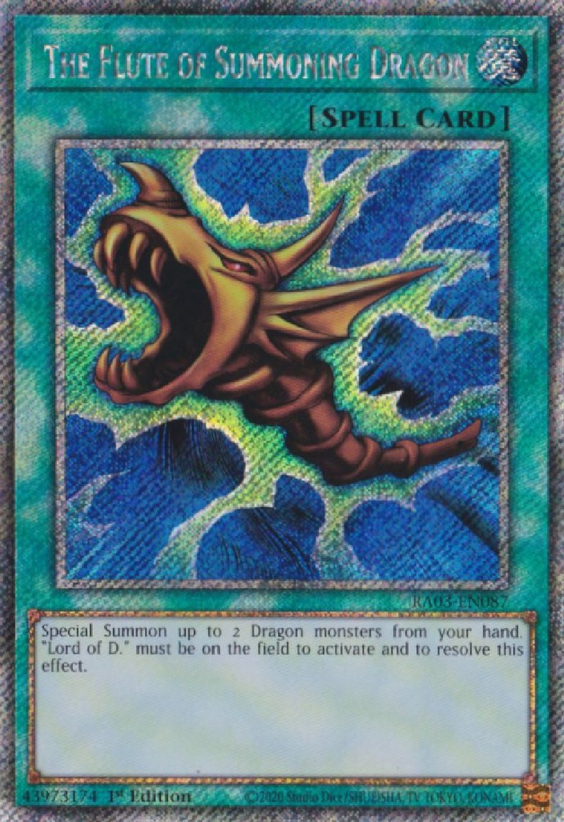 RA03-EN087 The Flute of Summoning Dragon Platinum Secret Rare