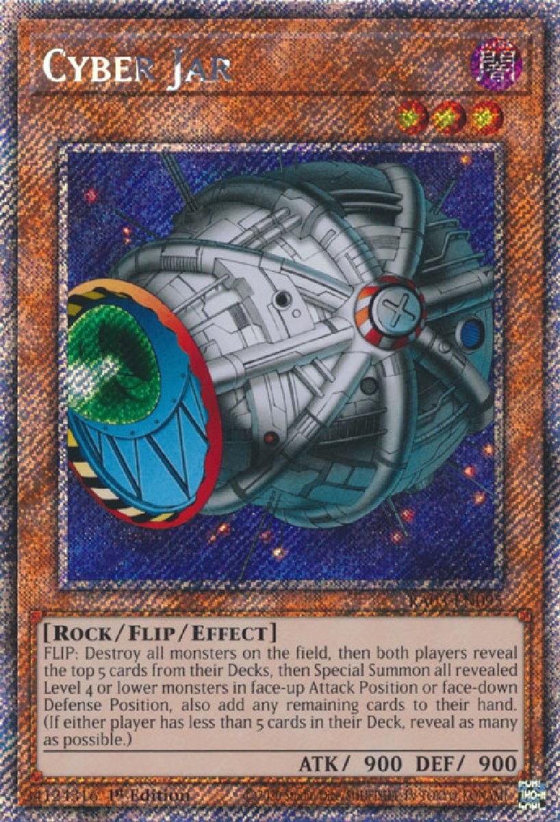 RA03-EN095 Cyber Jar Platinum Secret Rare