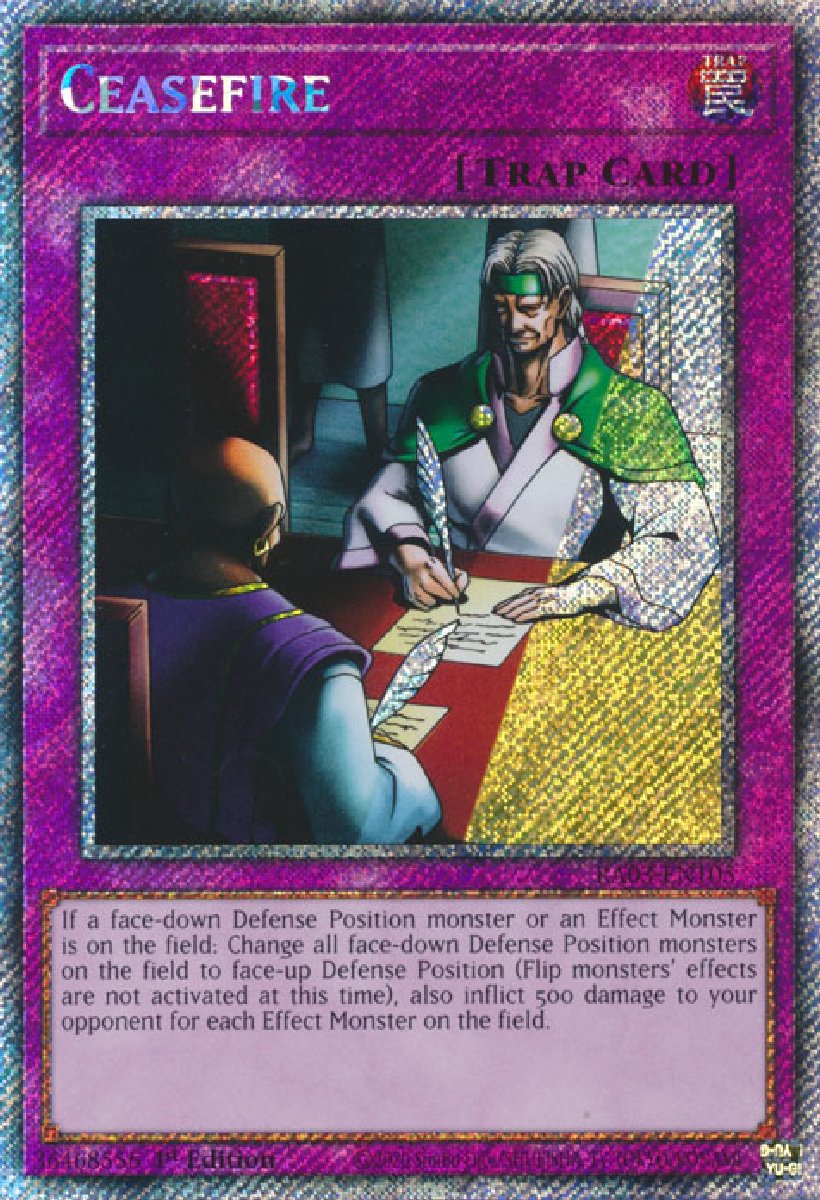 RA03-EN105 Ceasefire Platinum Secret Rare