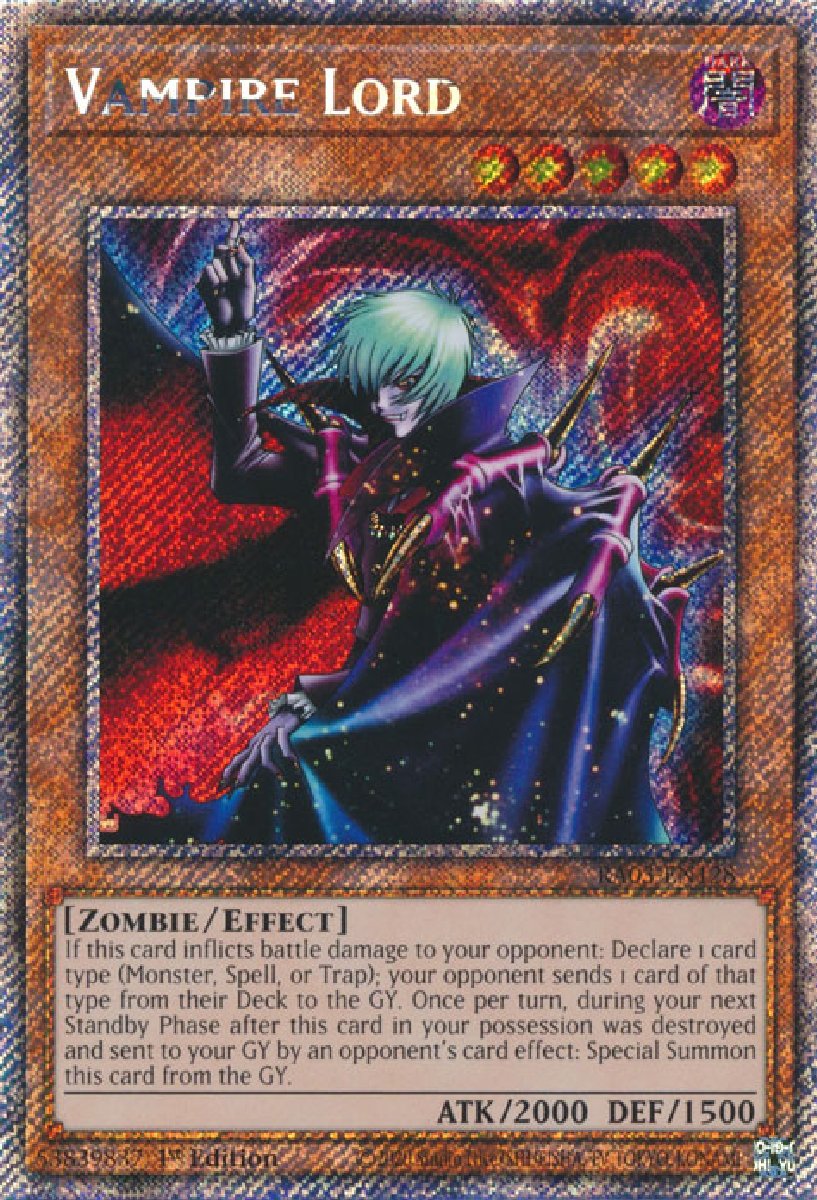 RA03-EN128 Vampire Lord Platinum Secret Rare