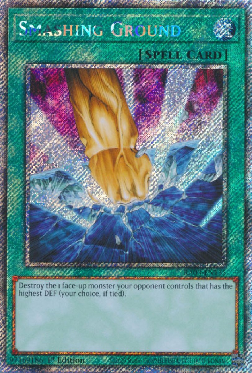 RA03-EN135 Smashing Ground Platinum Secret Rare