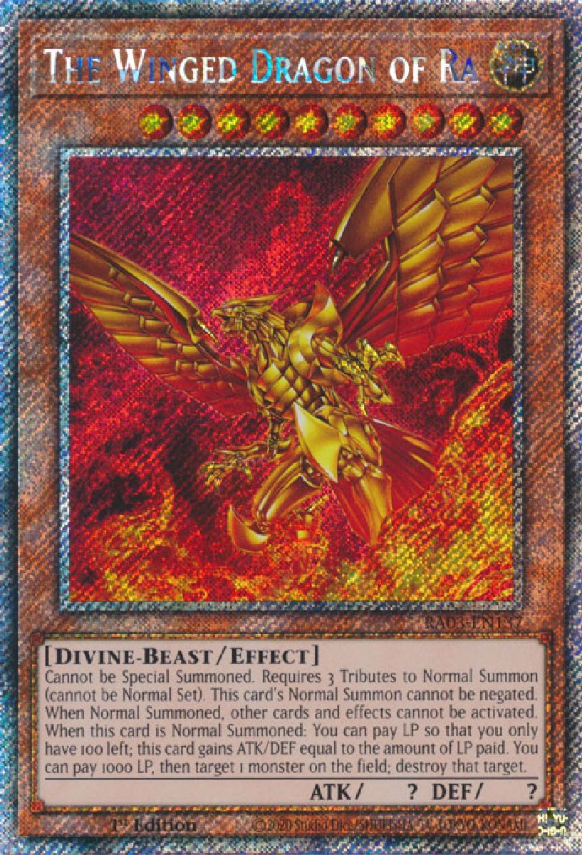 RA03-EN137 The Winged Dragon of Ra Platinum Secret Rare