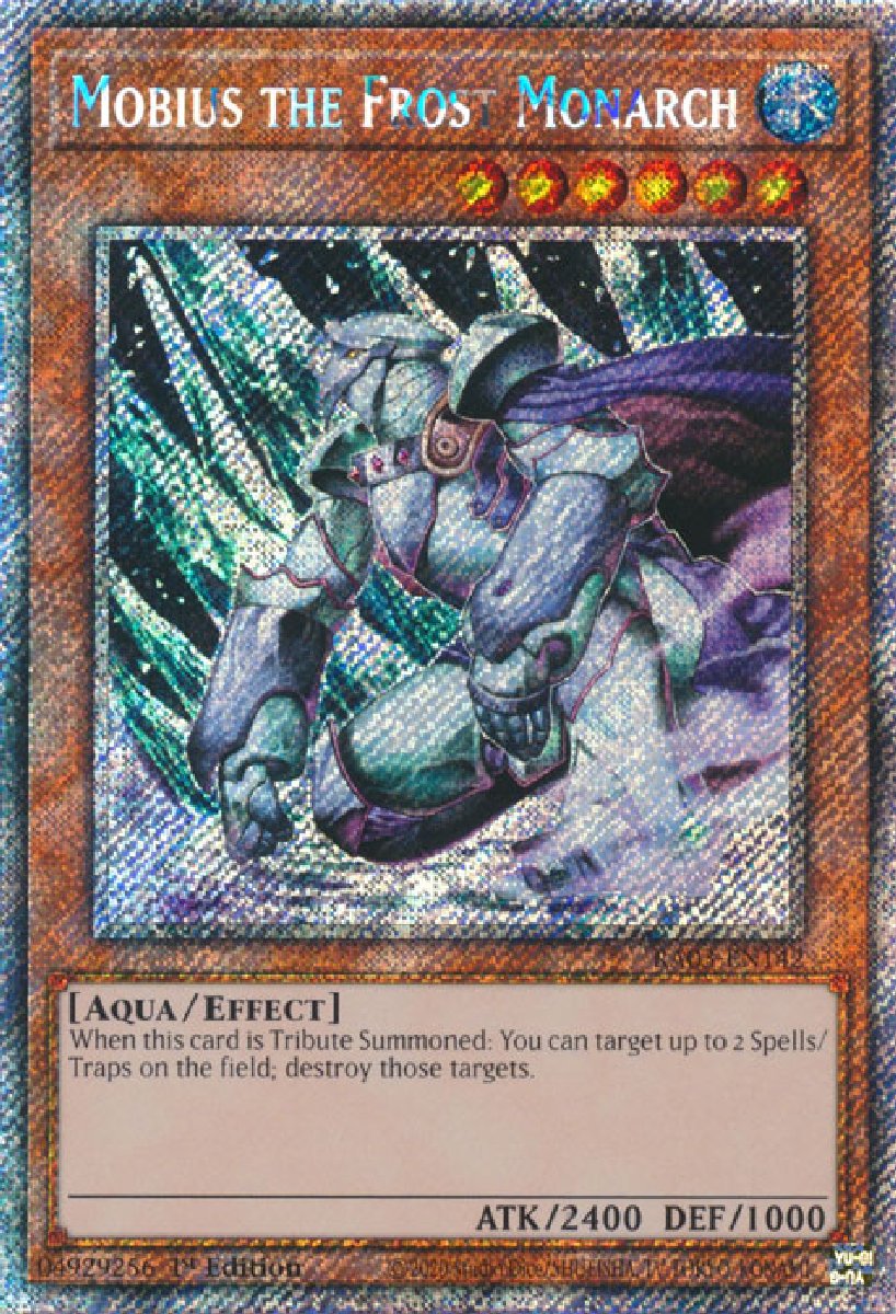 RA03-EN142 Mobius the Frost Monarch Platinum Secret Rare