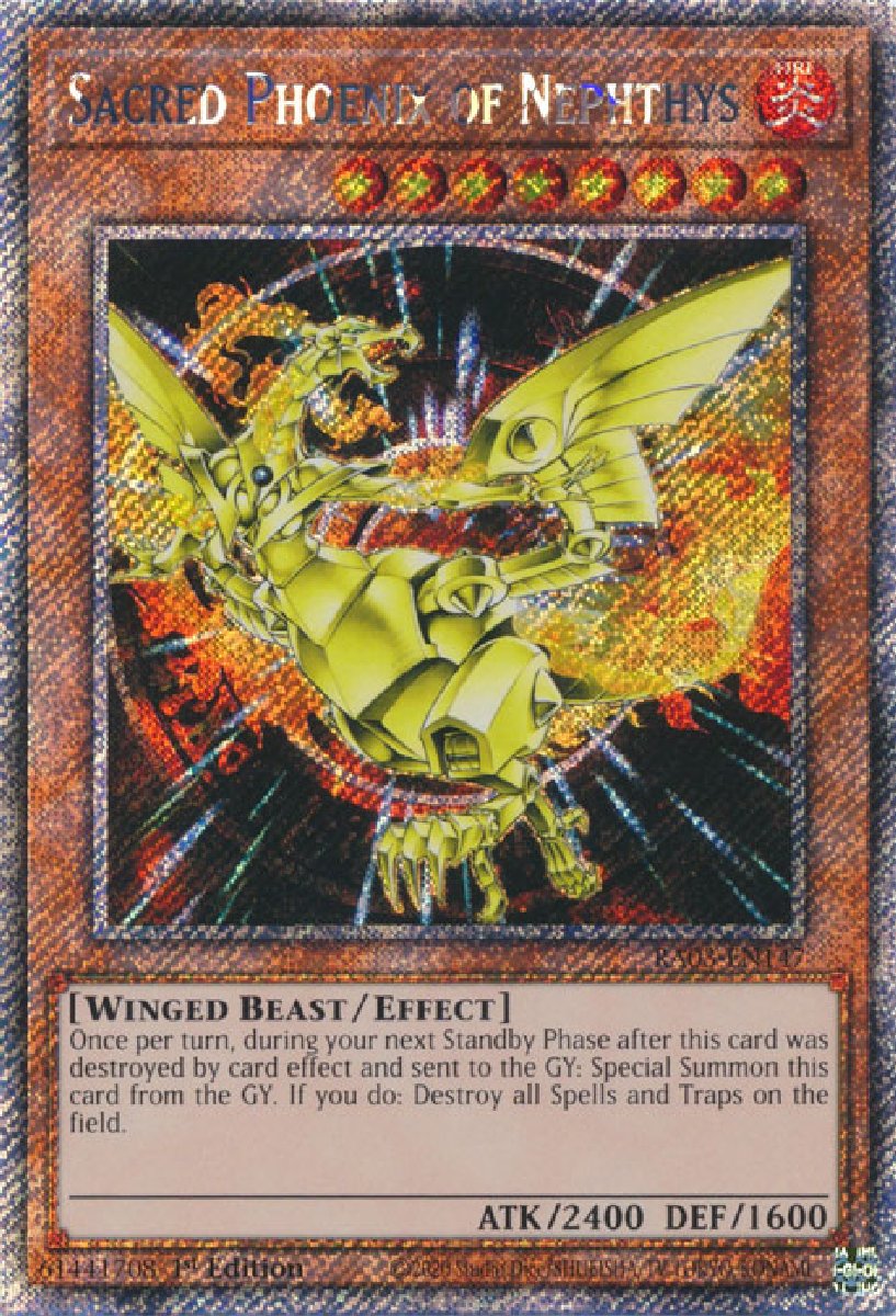 RA03-EN147 Sacred Phoenix of Nephthys Platinum Secret Rare