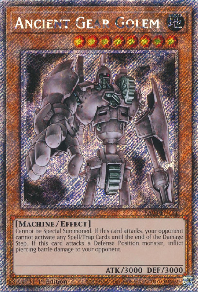 RA03-EN151 Ancient Gear Golem Platinum Secret Rare