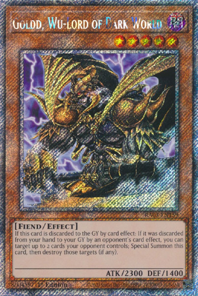 RA03-EN159 Goldd, Wu-Lord of Dark World Platinum Secret Rare