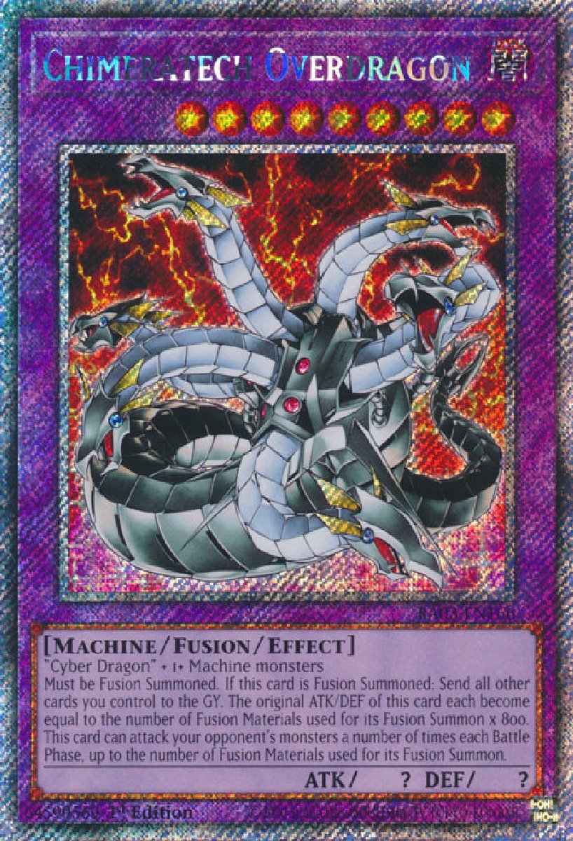 RA03-EN166 Chimeratech Overdragon Platinum Secret Rare