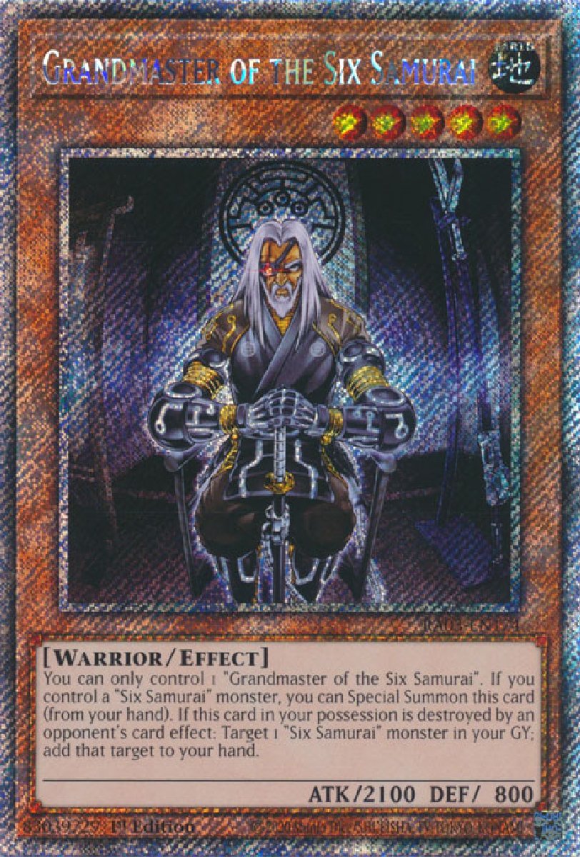 RA03-EN174 Grandmaster of the Six Samurai Platinum Secret Rare