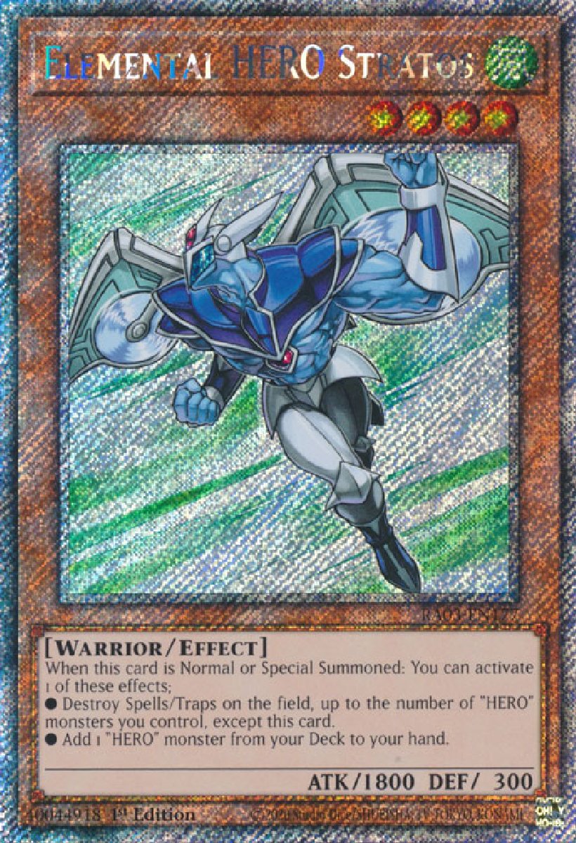 RA03-EN177 Elemental HERO Stratos Platinum Secret Rare