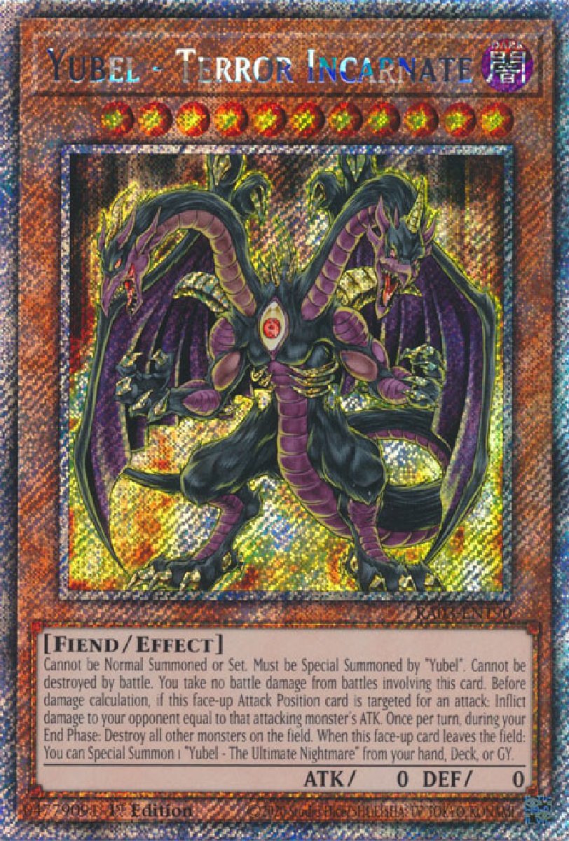 RA03-EN190 Yubel - Terror Incarnate Platinum Secret Rare