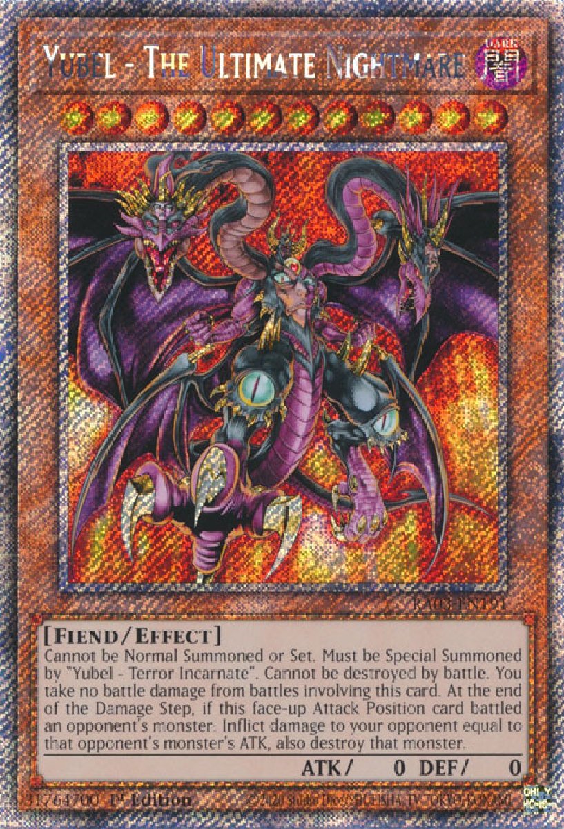 RA03-EN191 Yubel - The Ultimate Nightmare Platinum Secret Rare