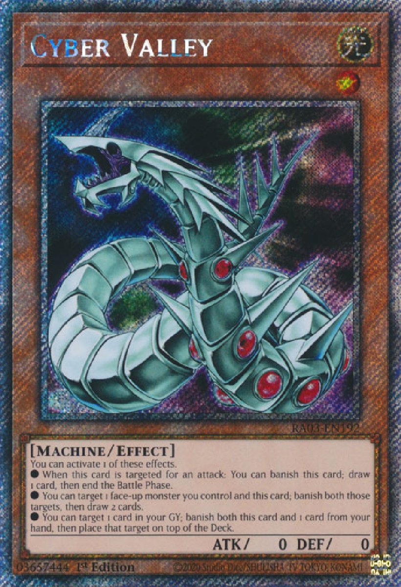 RA03-EN192 Cyber Valley Platinum Secret Rare