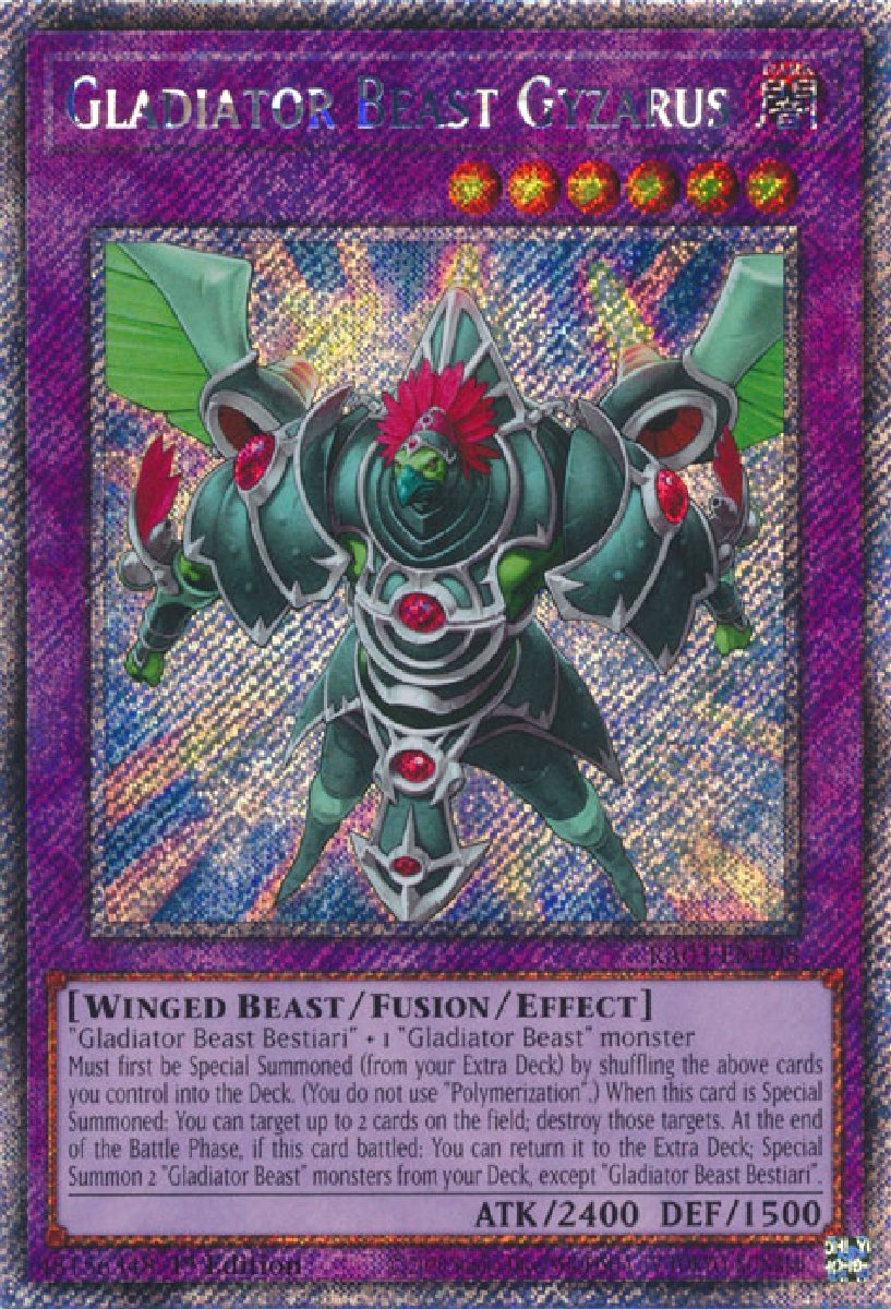 RA03-EN198 Gladiator Beast Gyzarus Platinum Secret Rare