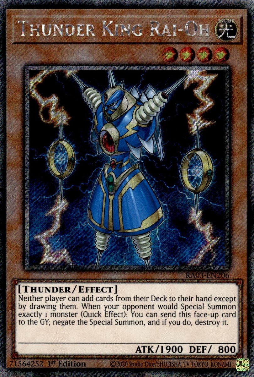 RA03-EN206 Thunder King Rai-Oh Platinum Secret Rare