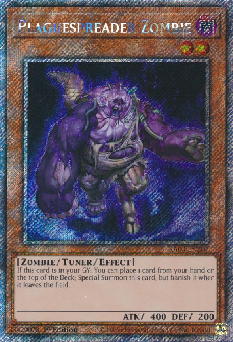 RA03-EN207 Plaguespreader Zombie Platinum Secret Rare