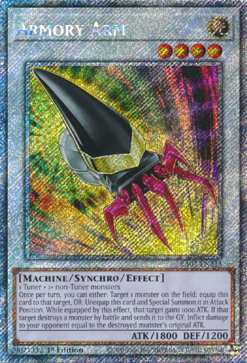 RA03-EN213 Armory Arm Platinum Secret Rare