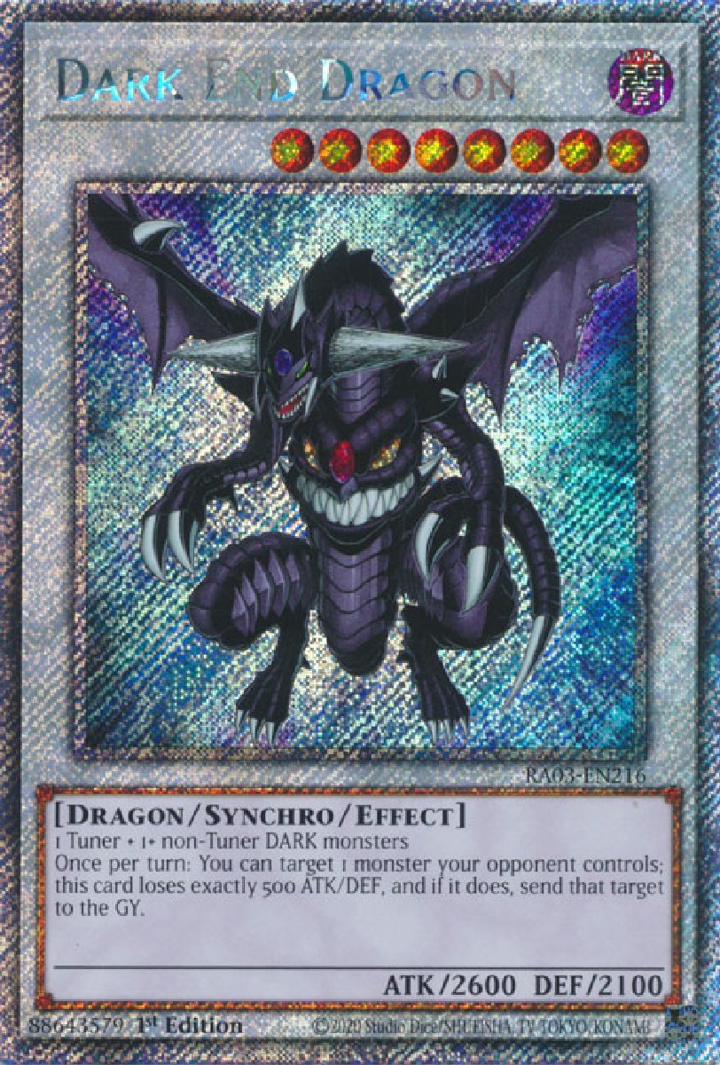 RA03-EN216 Dark End Dragon Platinum Secret Rare