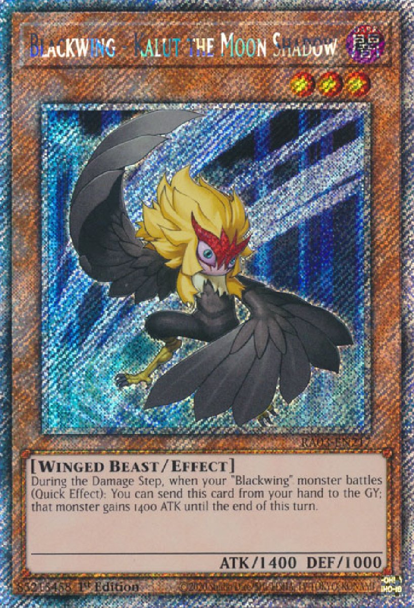 RA03-EN217 Blackwing - Kalut the Moon Shadow Platinum Secret Rare