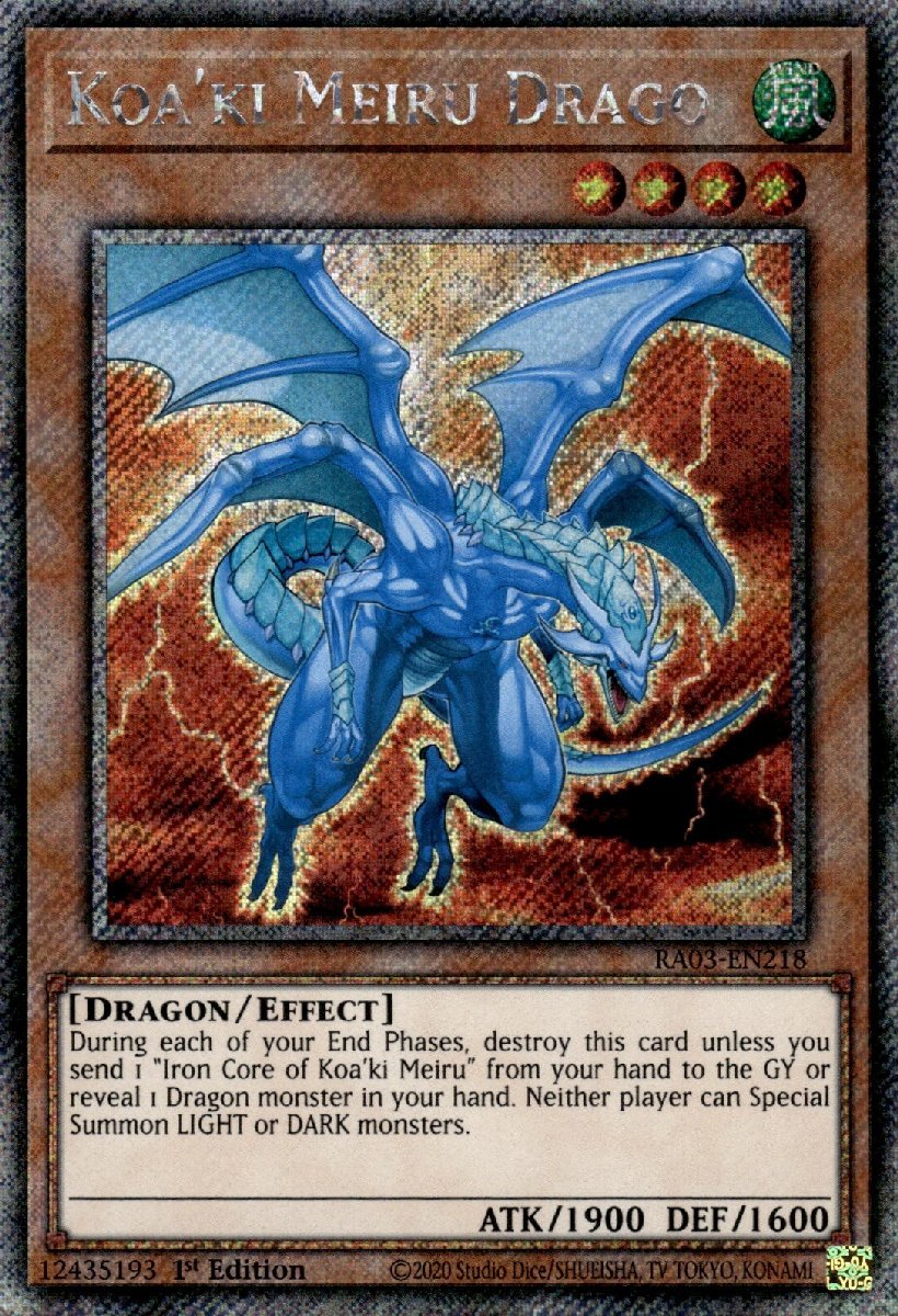 RA03-EN218 Koa'ki Meiru Drago Platinum Secret Rare