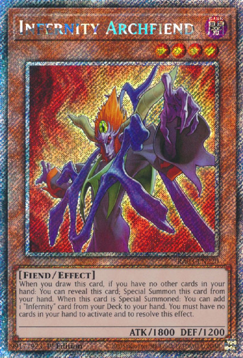 RA03-EN220 Infernity Archfiend Platinum Secret Rare