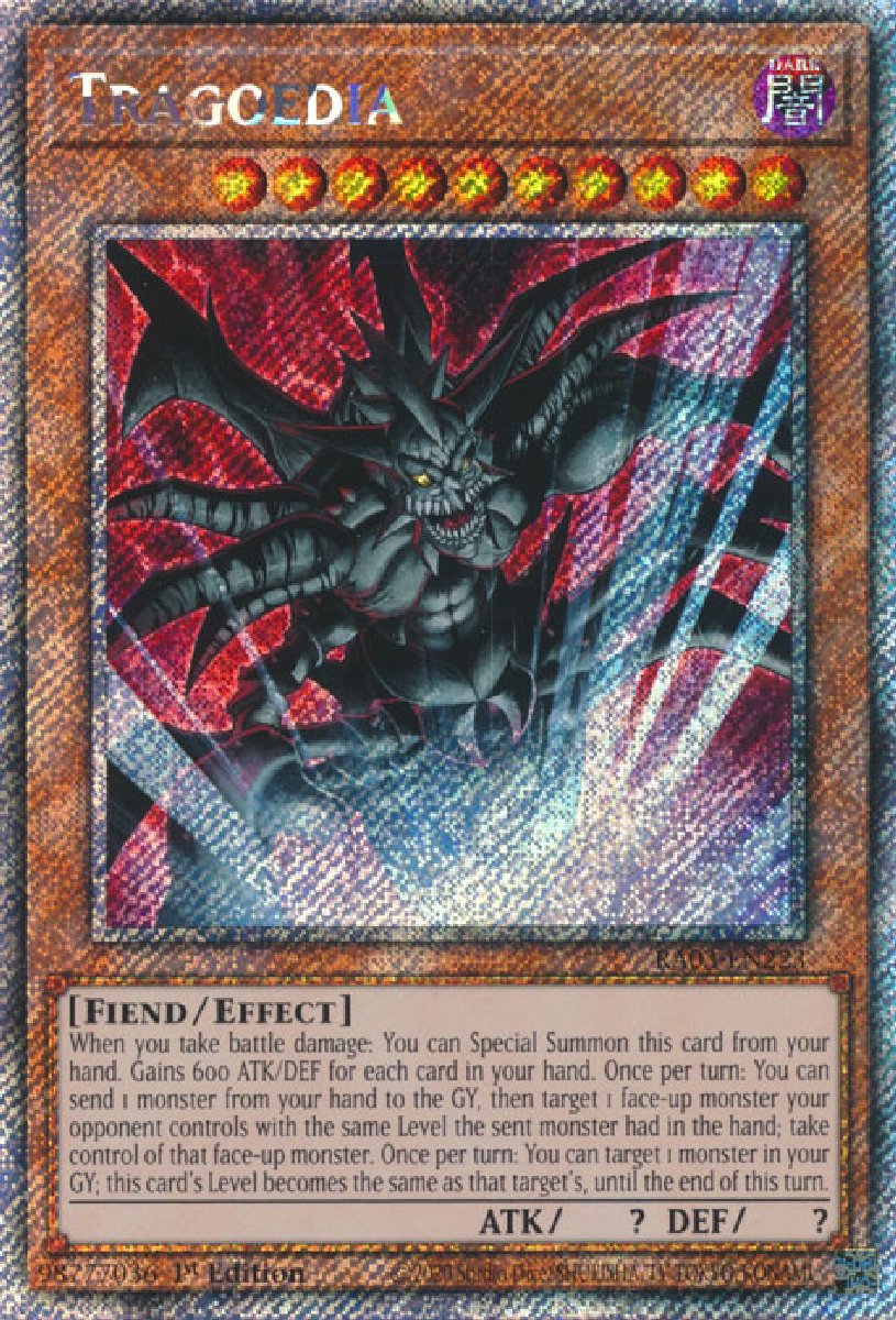 RA03-EN223 Tragoedia Platinum Secret Rare